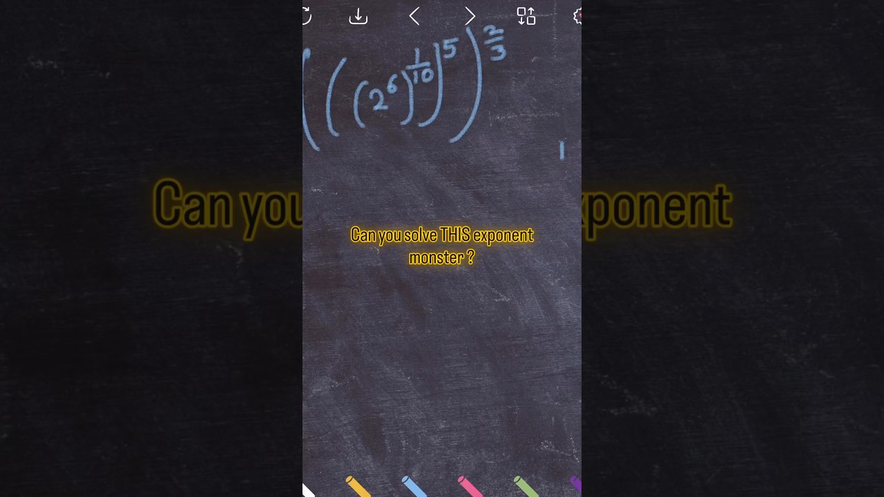 Do you know this trick ? |Simplifying Exponents the Easy Way! | Educational . 