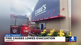 Fire causes Lowes evacuation