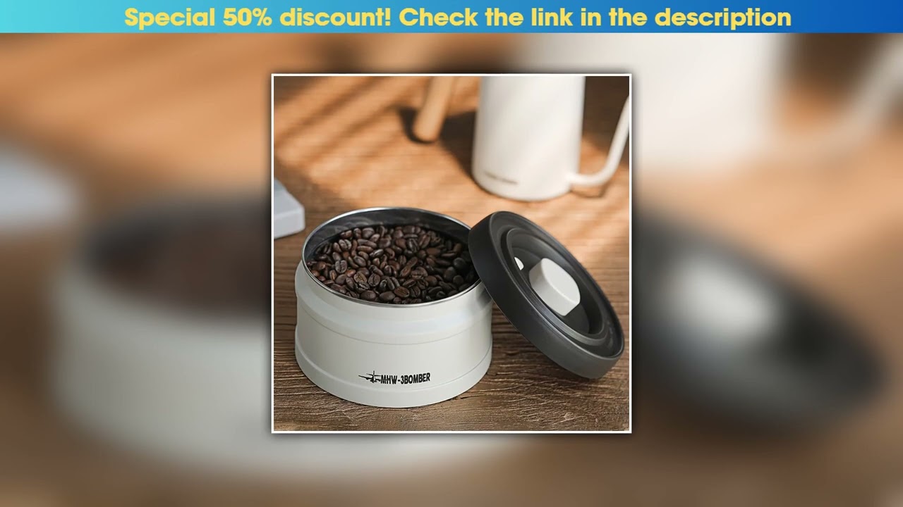 Unboxing MHW-3BOMBER Manual Vacuum Airtight Canister Chic Coffee Bean Tea Storage Container Profess