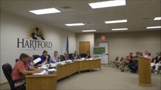 August 16, 2016 City of Hartford City Council Meeting