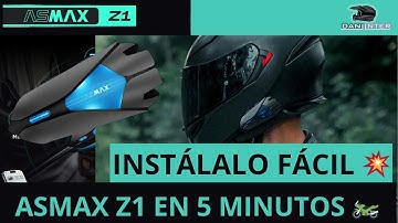👉 How to install the ASMAX Z1 intercom on your helmet in 5 minutes 🔥 (Quick and Easy)