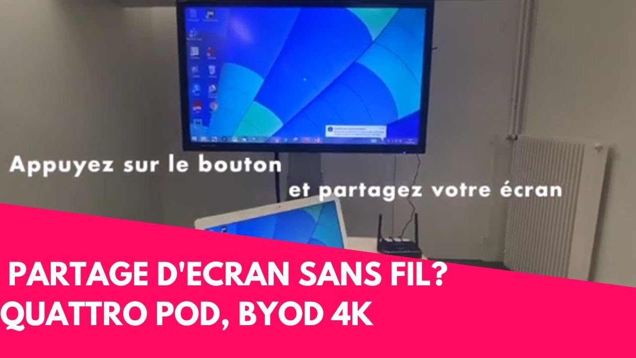 Quattro Pod, solution (BYOD 4K) de partage d'écran sans-fil