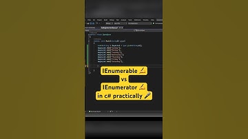 IEnumerable vs IEnumerator in C# #shorts #coding #csharp