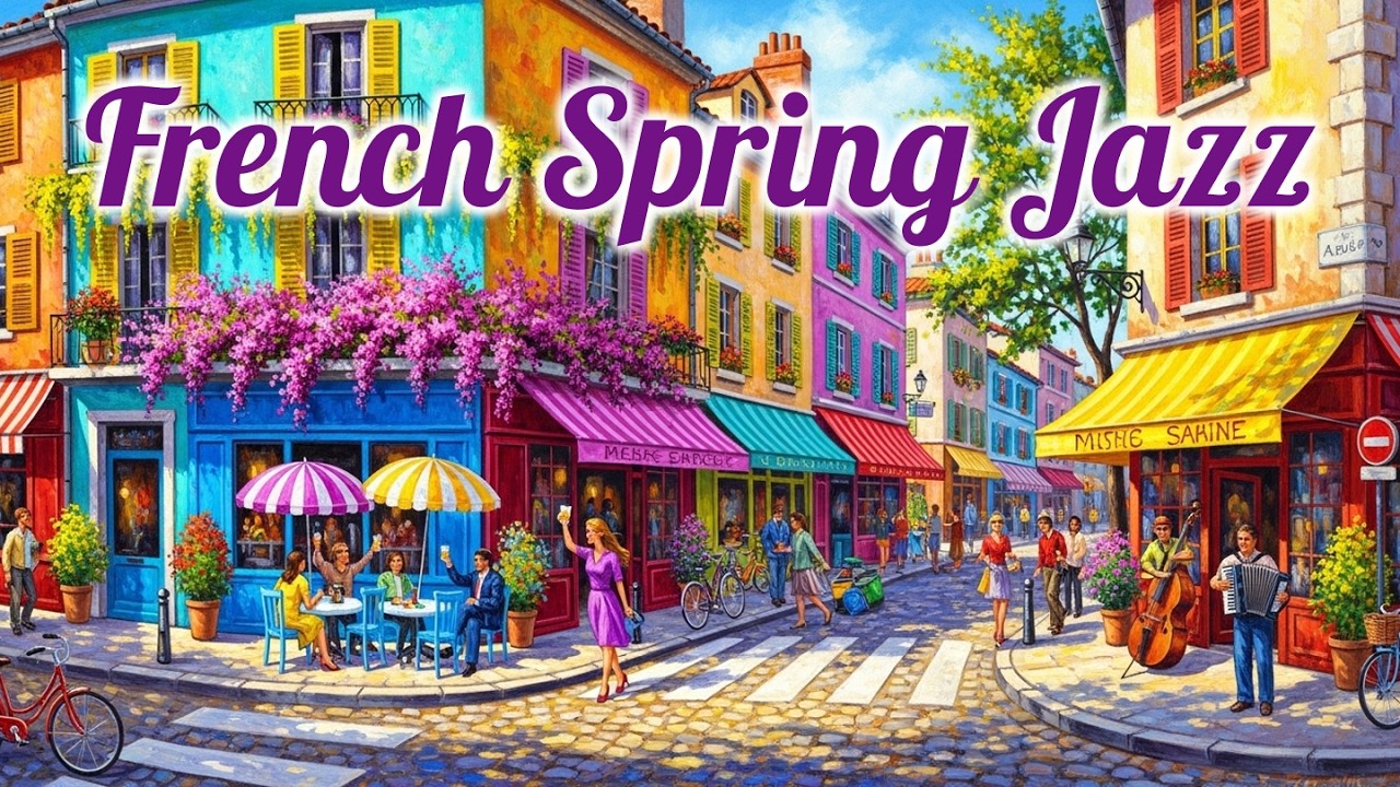 𝐅𝐑𝐄𝐍𝐂𝐇 𝐒𝐏𝐑𝐈𝐍𝐆 𝐉𝐀𝐙𝐙 🌸🎷Paris in Bloom ☀️☕ Soft 1960s Café Jazz Mood