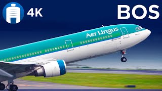 (4K) 30 MINUTES of RUSH HOUR PLANESPOTTING - Boston Logan Airport [BOS/KBOS] screenshot 3