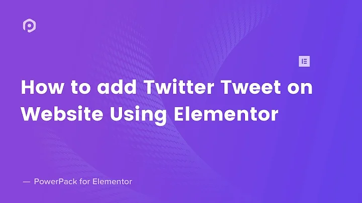 How to Display Twitter Tweets on Website Using Elementor | PowerPack Addon for Elementor
