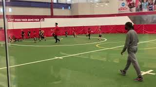 Touchdown! Coach goes crazy after Jaxson runs in sick touchdown!!! (6u Flag Football)