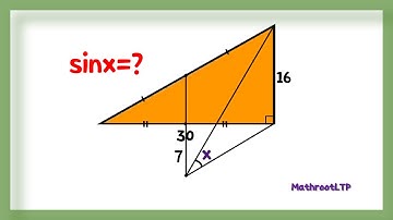 What is the value of sine x?#SAT#ACT#Geometry#Inscribed angle theorem#Midpoint of the Hypotenuse