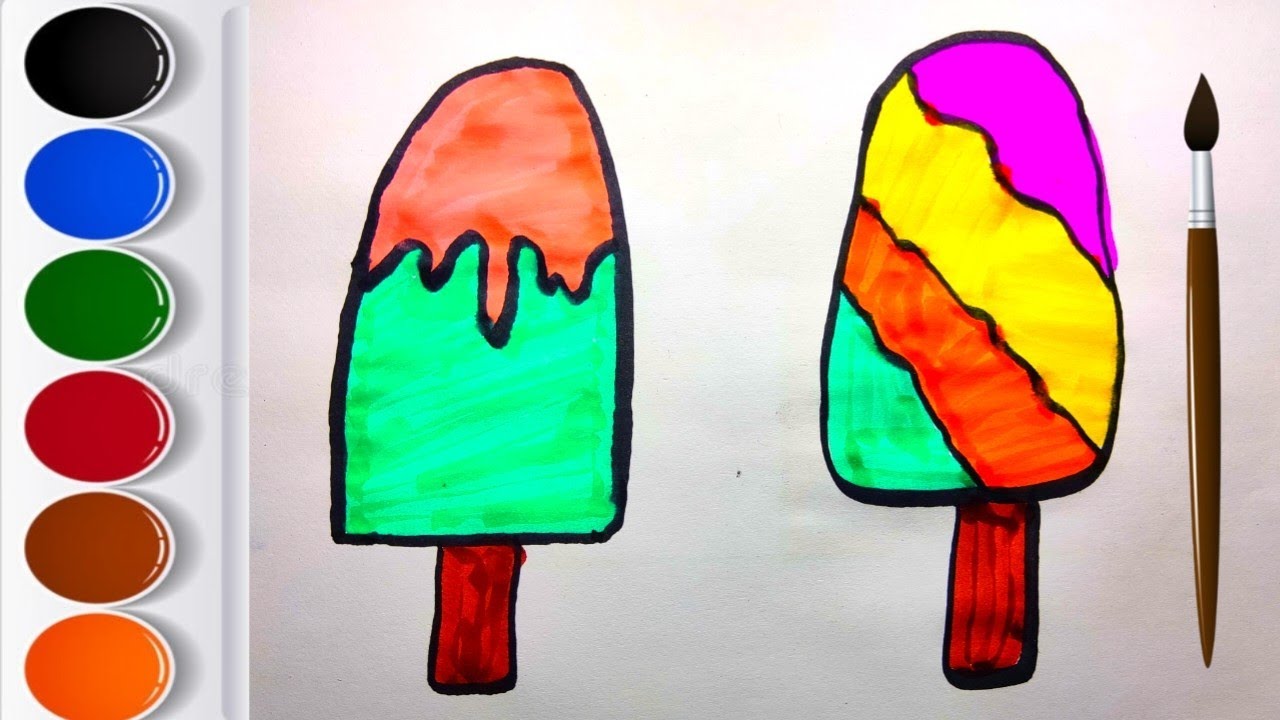 Ice cream drawing, how to draw icecream, ice cream kaise banaye step by
