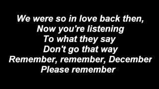 Demi Lovato - Remember December with lyrics