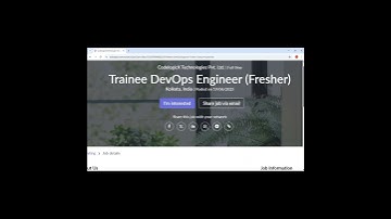 CodelogicX Technologies is Hiring  for Trainee DevOps Engineer (Fresher)