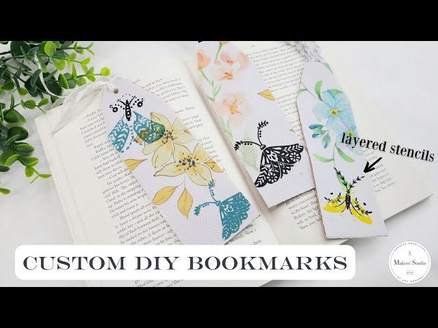 Custom DIY Bookmarks (with our layered stencils!) 