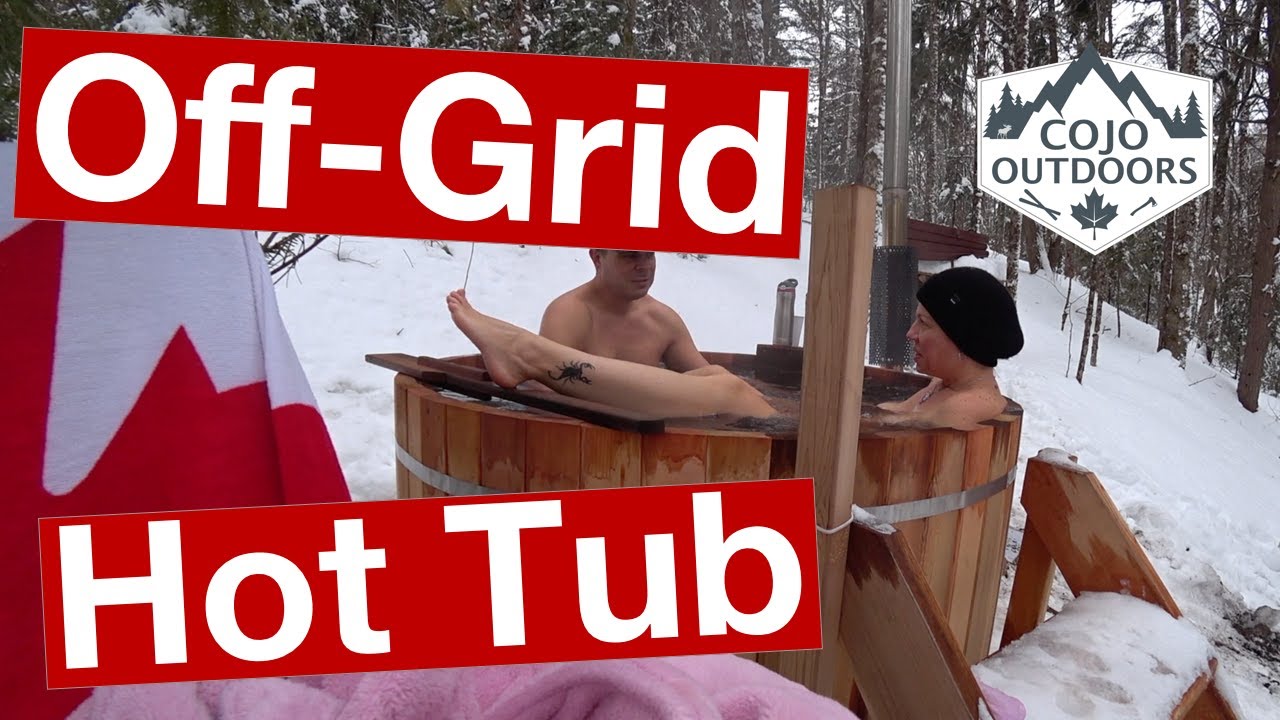 Winter Hot Tub Time - Off Grid Cedar Hot Tub (ASMR)