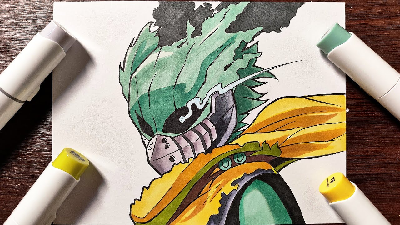 Easy How to Draw Dark Deku | easy anime drawing | how to draw anime boy