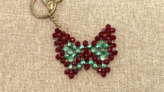 DIY Beaded Butterfly Keychain | Easy Step-by-Step Tutorial 🦋✨