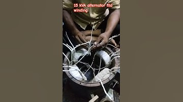 alternator repairing ||15 kva generator field winding||p alternator winding data#sorts #video