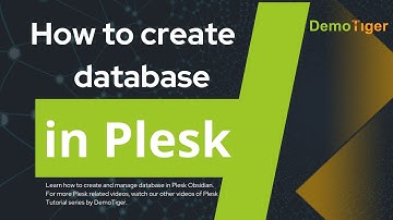 How to create database in Plesk