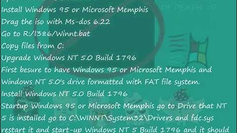How to install Windows NT 5 0 Build 1796 IN Virtual PC 2007
