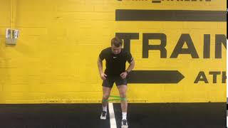 Mini Band Split Stance Bent Leg Linear Walks