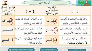 الصف السادس   اللغة العربية   الفعل الماضي المبني للمجهول ج1