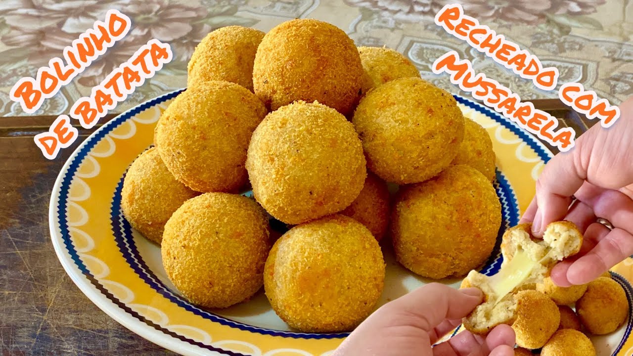 BOLINHO DE BATATA RECHEADO COM MUSSARELA