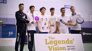 Lin Dan/Lee Yong Dae VS Taufik Hidayat/ Peter Gade - but using KITCHEN items as rackets