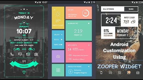How to use Zooper Widget