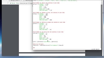 BLENDING PROBLEM with PuLP in Python