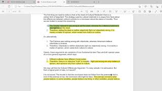 SS122 ETHICS: Cultural Relativism, Universal Values by James Rachels, The Filipino Way