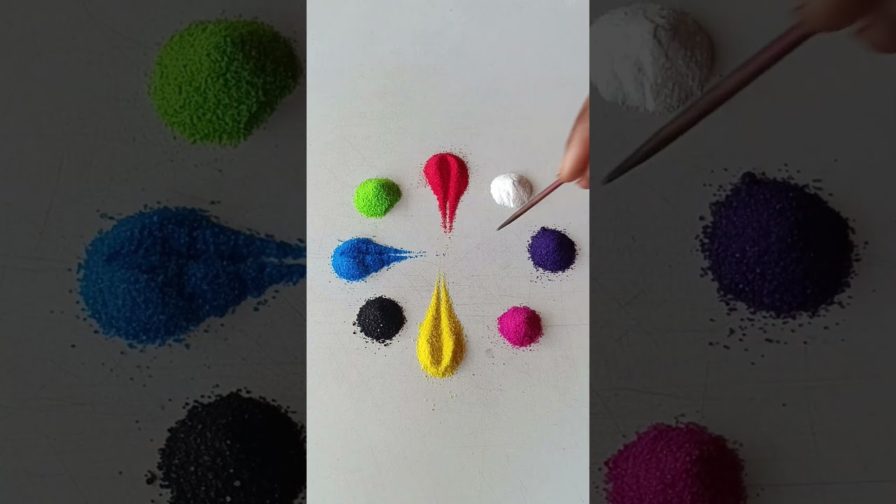 simple Rangoli, satisfying rangoli, Easy rangsatisfying 