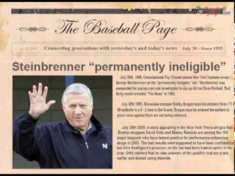 George Steinbrenner Becomes permanently ineligible as on Owner - YouTube