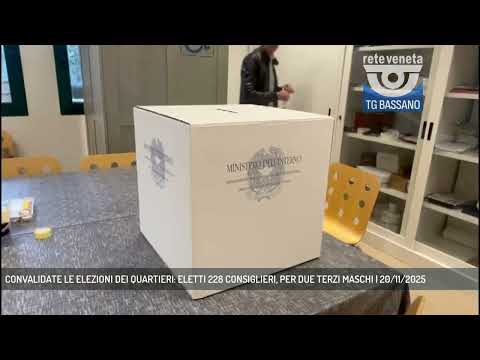 CONVALIDATE LE ELEZIONI DEI QUARTIERI: ELETTI 228 CONSIGLIERI, PER DUE TERZI MASCHI | 20/11/2025