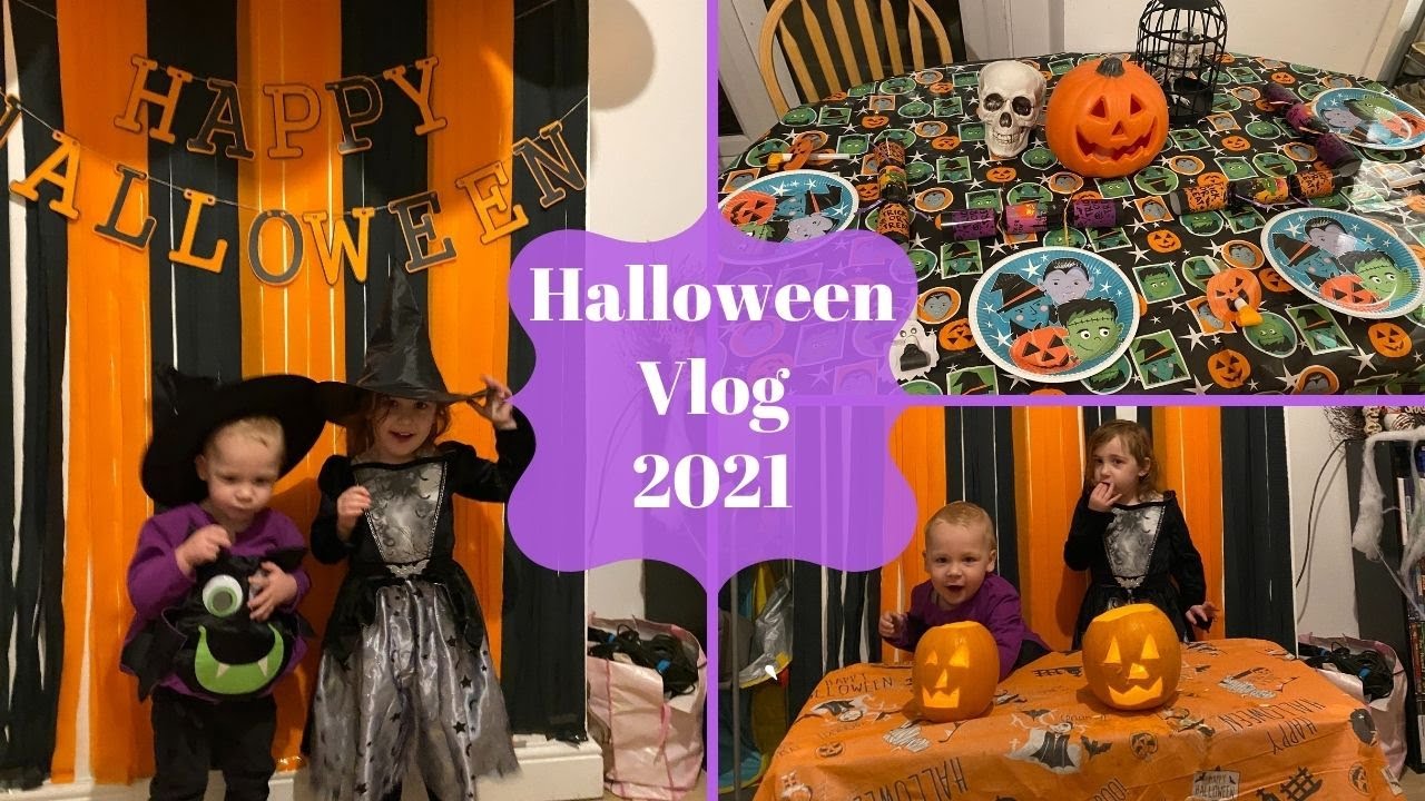 Halloween Vlog 2021- Children Get A Halloween Surprise, Decorating, Party Prep & Party Games