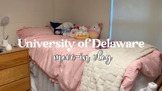 uni vlog 🏫🎧⋆｡˚ | college move-in & dorm tour, university of delaware💙💛