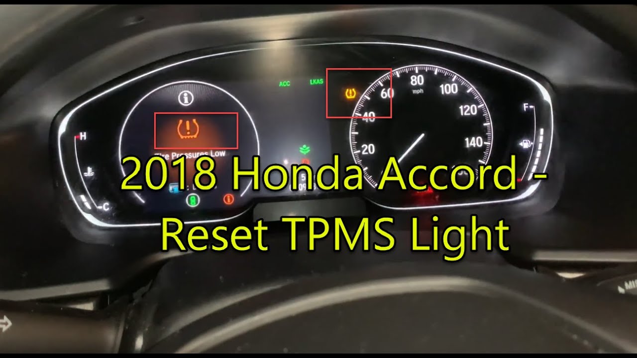 2016 Honda Accord Tire Pressure Reset