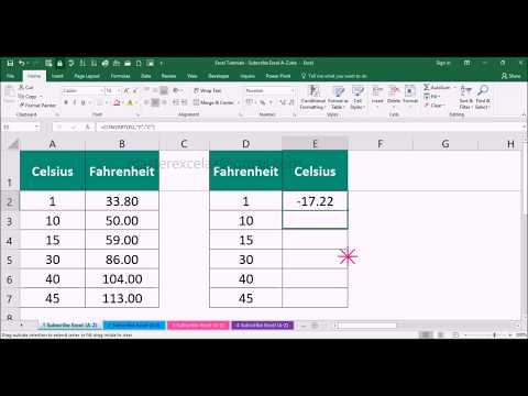 How to convert celsius to fahrenheit & fahrenheit to celsius in excel