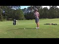 Miles Russell practicing his short game when he was just six years old with his coach Ramón Bescansa