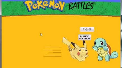 Pokemon Game Visual Basic