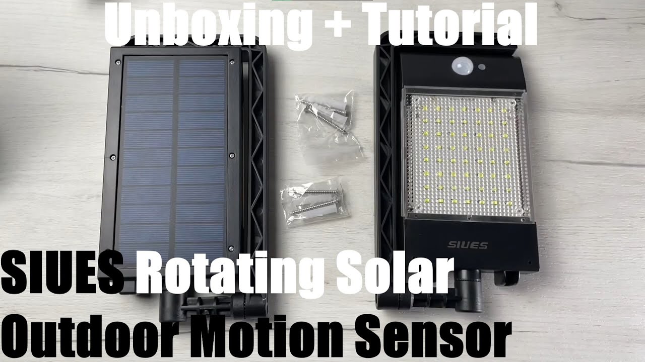 SIUES 2021 360° Rotating Solar Outdoor Motion Sensor 70 LED Security ...