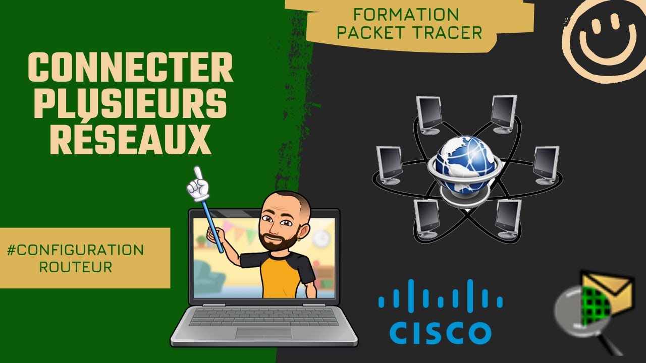 Comment connecter plusieurs réseaux entre eux Cisco Packet Tracer - YouTube