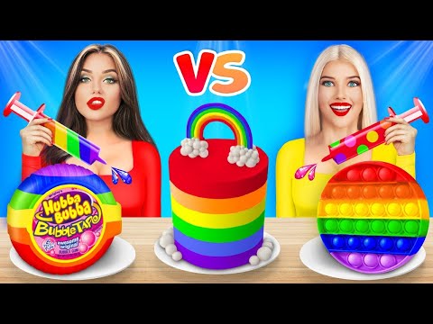 Video THỬ THÁCH ĐỒ ĂN CẦU VỒNG | Thạch Mật Ong Cầu Vồng VS... - youtube