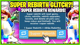 Clicking Champions Super Rebirth Glitch New Super Rebirth Shop And Much More Roblox Youtube - roblox rebirth glitch