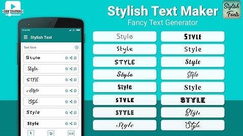 Stylish Font maker app in android studio, Stylish Font Generator,  With Source Code
