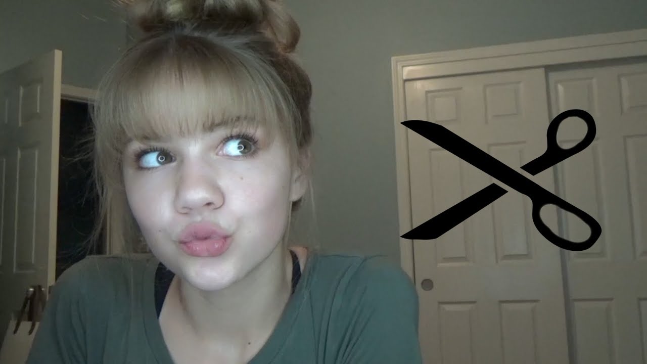 CUTTING MY OWN BANGS Tutorial YouTube