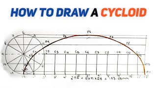 How to draw a cycloid in telugu || Engineering drawing || Diploma drawing