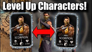 How to LEVEL UP Characters Fast and Easy in MK Mobile! screenshot 5