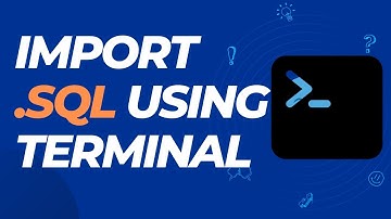 How to Import Database using Terminal (Command Line) | Import Large Databases