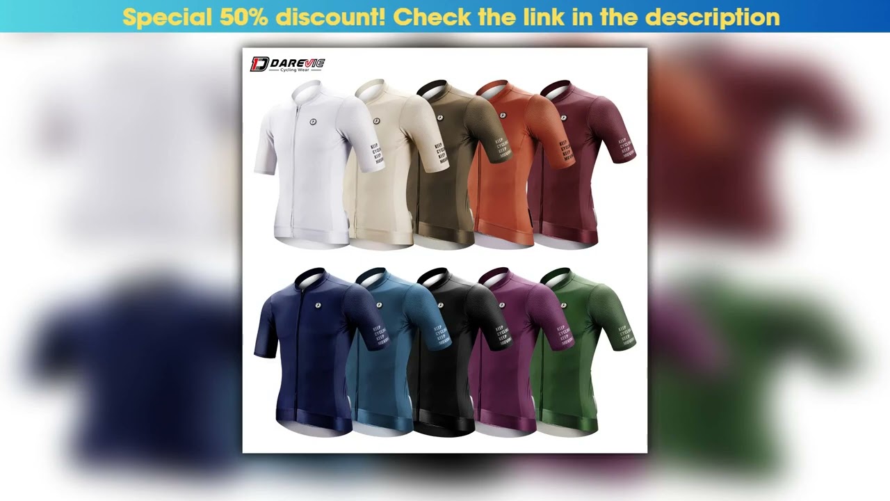 DAREVIE Cycling Jersey SPF 50 AntiUV Training Level Slim Fit Small Size Men Women Man Cycling