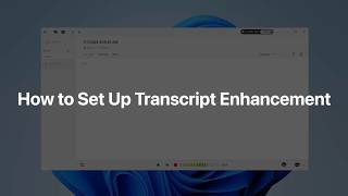 Vurbo.ai Tutorial: How to Set up Transcript Enhancement