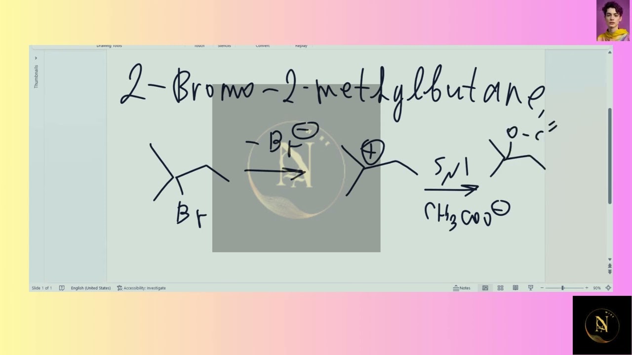 [Chemistry] Solvolysis of 2 -bromo-2-methylbutane in acetic acid containing potassium acetate gave t